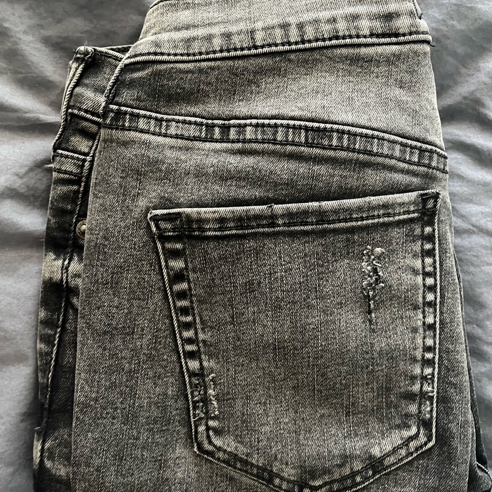 Free people. Raw hem skinny jeans.